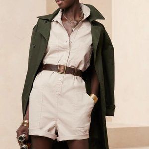 Banana Republic Mini Twill Romper Utility Playsuit, NWT, Size XS